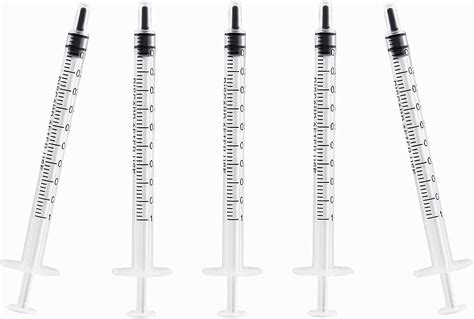 Amazon Amabro 5pcs Plastic Syringes 1ml 3ml 5ml 10ml 20ml