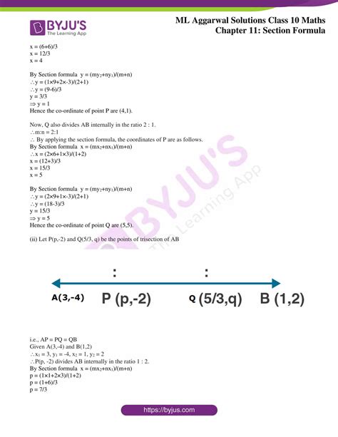 Ml Aggarwal Solutions For Class Maths Chapter Section Formula