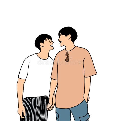 Drawing Gay Man Couple Holding Hand Stock Illustration Illustration Of Hand Draw 178660161