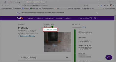 FedEx: How to set up delivery notifications