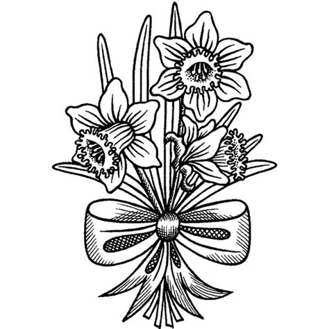 Daffodil Clipart Black And White | Free download on ClipArtMag