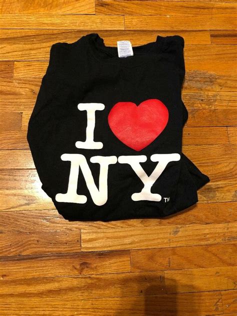 I Love Ny New York Short Sleeve Screen Print Heart T Shirt Black Fashion Clothing Shoes