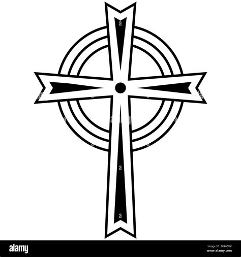 Cruz cristiana celta tatuaje simple símbolo católico logotipo