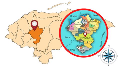 Los municipios de Comayagua mapa y ubicación de la división municipal