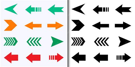 Premium Vector | Collection of illustrated arrow signs, direction ...
