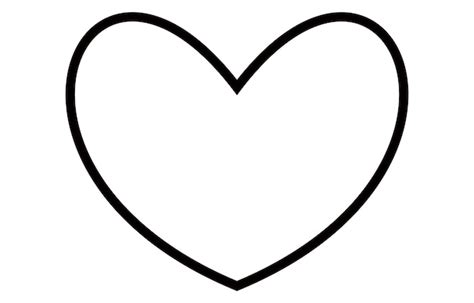 Black Heart Outline Clip Art