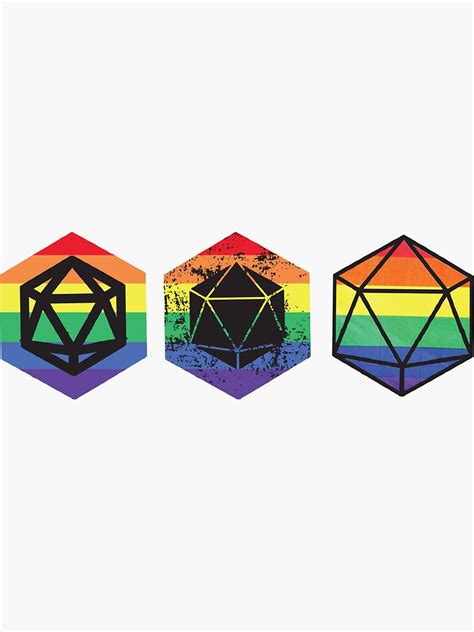 Dungeons And Dragons Gay Pride Colours D Sticker For Sale By