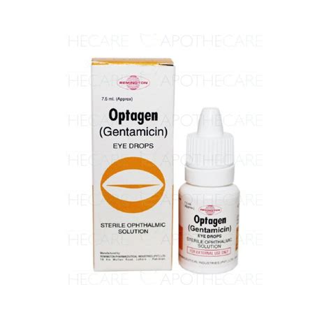 Optagen Gentamicin Sulfate 03 3mg Ml Sterile Ophthalmic Solution