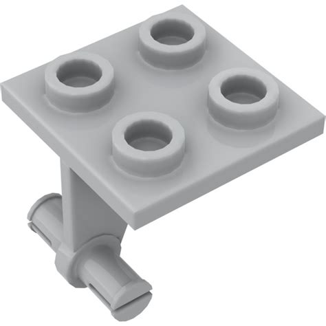 Lego Medium Stone Gray Plate X Thin With Dual Wheels Holder With