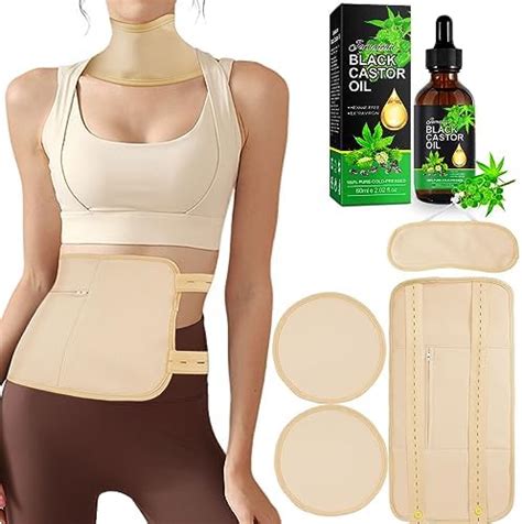 Amazon Castor Oil Pack Wrap Organic Cotton Packs Kit For Waist