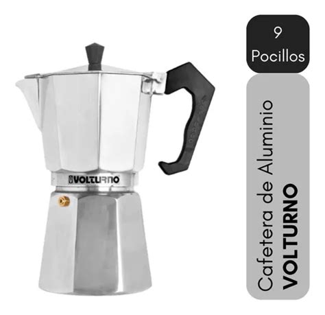 Cafetera Volturno Clasica 9 Pocillos Manual Aluminio Italian