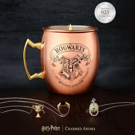 Harry Potter świeczka Z Biżuterią Naszyjnik Srebro 925 Horkruks Kubek