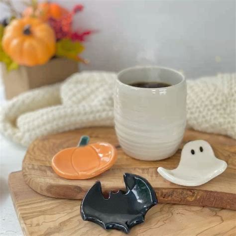 Ghost Spoon Rest Halloween Teaspoon Rest Gothic Coffee Bar Decor Ghost