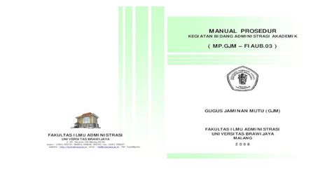 Manual Prosedur Layanan Akademik Pdf Document