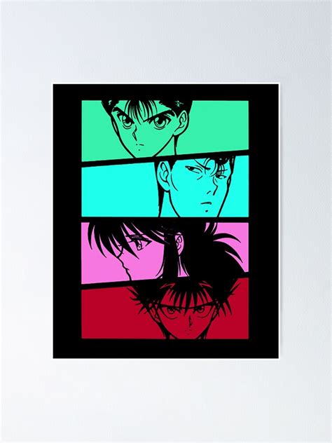 Yuyu Hakusho Anime Poster By Chickenaartwerk Redbubble