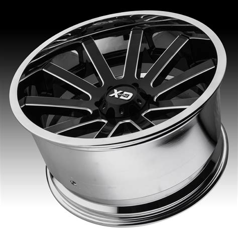 Xd Series Xd Heist Black Milled Chrome Custom Wheels Rims Xd