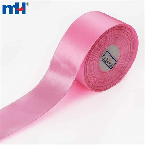 Mm Single Face Nylon Satin Ribbon For Making Bows Pink