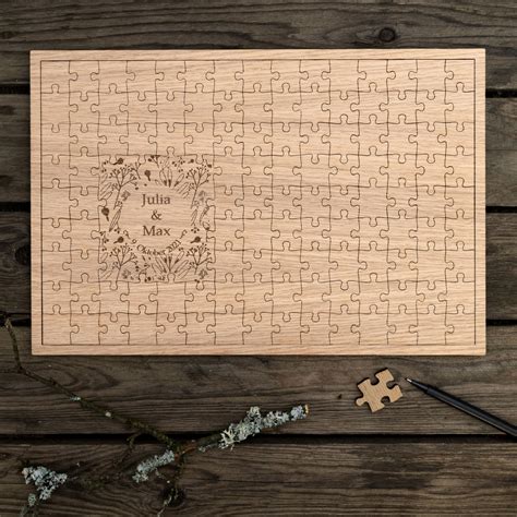 Personalisiertes Gästebuch für Hochzeit Puzzle zum Unterschreiben 120