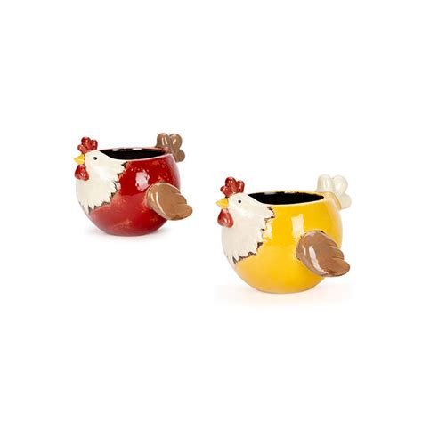 Ceramic Chicken Pot Planter Cam And Debs Store