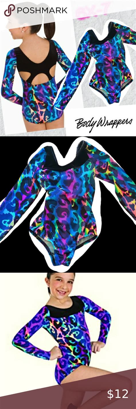 Body Wrappers Jungle Cat Long Sleeves Leotard Gymnastics Dance Velvet