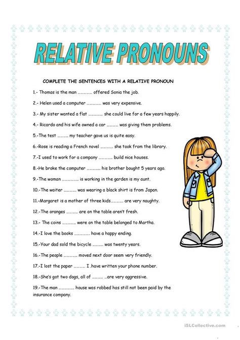 Relative Clauses English Esl Worksheets For Distance Learning And