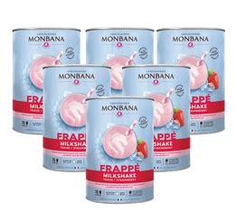 MONBANA 6x1 kg Boissons frappées Milk Shake Fraise