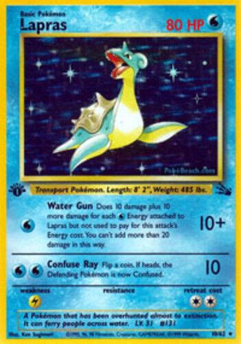 X Lapras Holo Rare St Edition Moderately Played Pokemon