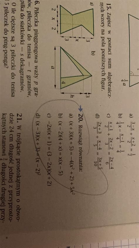 Zadanie 20 Str 67 Rozwiaz Rownania Brainly Pl