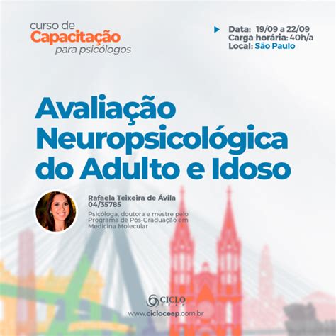 Post Cursos Avalia O Neuropsicol Gica Do Adulto E Idoso Professor