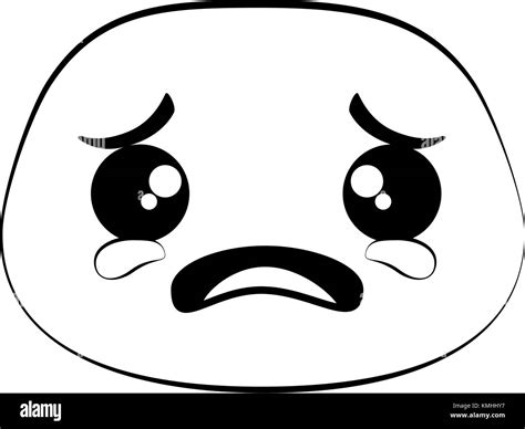 crying emoji face icon vector illustration design Stock Vector Image ...