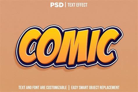 Premium Psd 3d Comic Cartoon Colorful Style Editable Text Effect