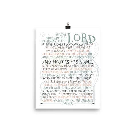 Magnificat Prayer Poster Catholic All Year