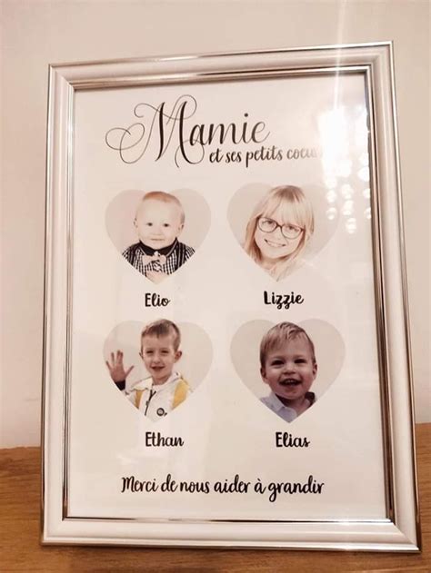 Affiche Maman Mamie Et Ses Petits Coeurs