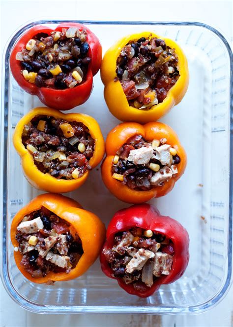 Southwestern Black Bean Quinoa Stuffed Peppers Kitchen Treaty