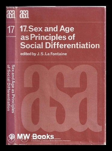 Sex And Age As Principles Of Social Differentiation Edited By Js La