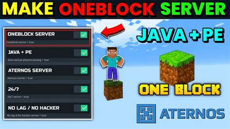 How To Make Oneblock Server In Aternos Make Oneblock Server In