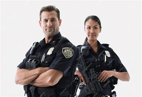 Premium Photo Photo Of Male And Female Police Officers