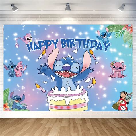 Disney Fondo Personalizable De Lilo Stitch Decoraci N Para Fiesta De