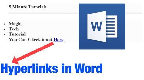 How To Create A Hyperlink In Microsoft Word Youtube