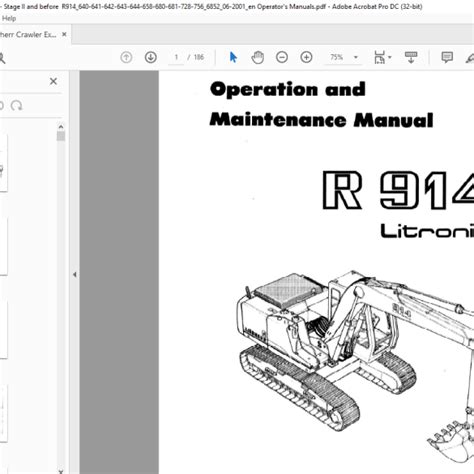 Liebherr Wheeled Excavator A Litronic Operator S Manual