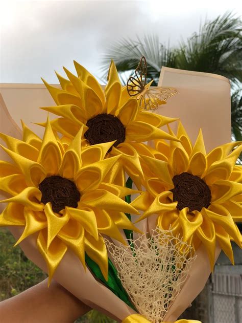 Girasol Eterno Rosas Eternas 23 Ramo De Cintas Arreglos Florales