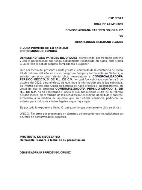 Efectivo Apercibimiento Pdf