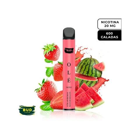 Pod desechable Watermelon Ice Olé Mini 20mg by Bud Vape 600 Caladas