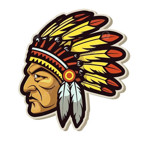 An Indian Chief Head Mascot Clipart Vector Head Clipart Indian Clipart Native American