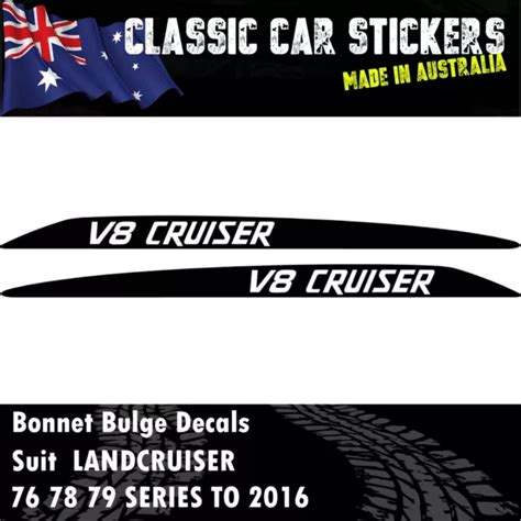 V8 Cruiser Decal Sticker For Toyota Landcruiser 76 70 78 79 Series