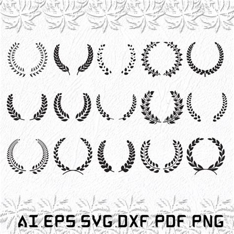 Laurel Wreath Svg Laurel Wreaths Svg Laurel Svg Wreath Etsy