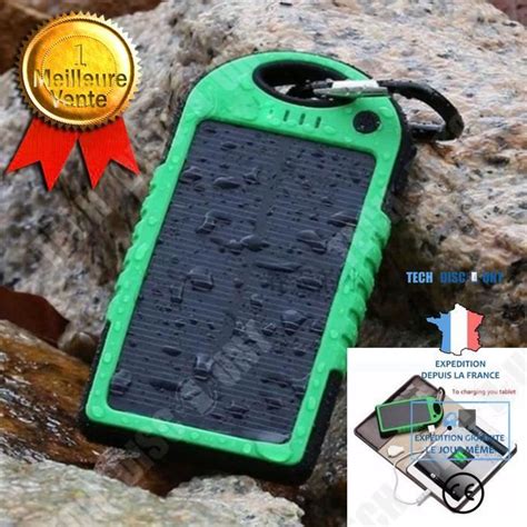 TD Chargeur De Secours Portable Solaire 5000 MAh Power Bank Batterie