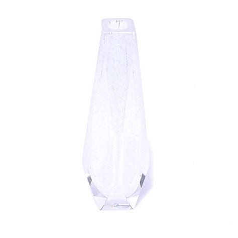 Murano White Crystal Vase Etsy