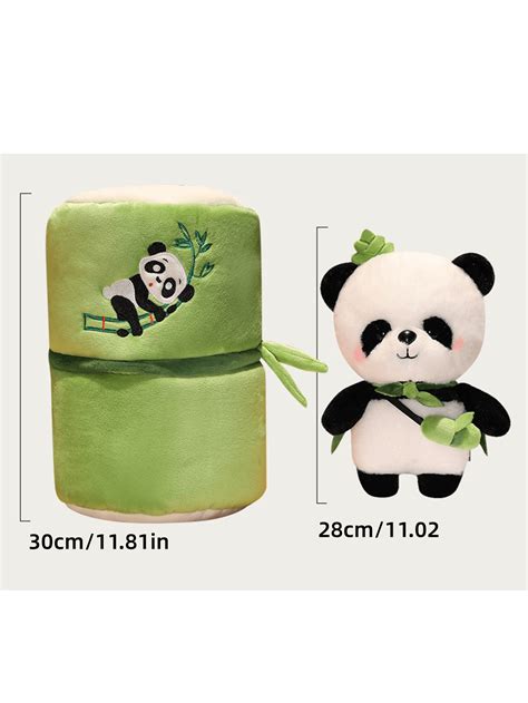 New Design Bamboo Tube Panda Warrior Plush Toy Adorable Plush Panda