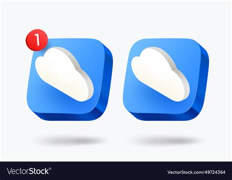 Cloud App Icons Clipart Isolated On White Vector Image